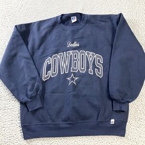 Vintage Dallas Cowboys Sweatshirt Mens XL Blue NFL Football Russell Athletic 90s